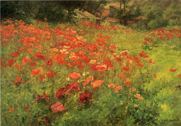In-Poppyland-1901 by John Ottis Adams, hand-painted oil painting reproduction