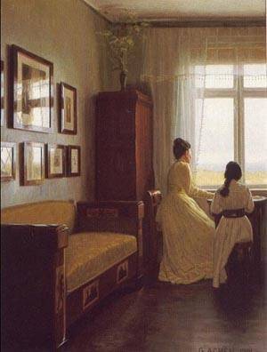Interior by John Absolon, hand-painted oil reproduction