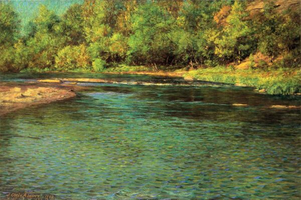 Iredescence-of-a-Shallow-Stream-1902 by John Ottis Adams, hand-painted oil painting reproduction