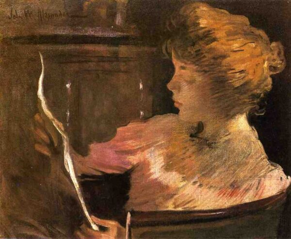 Jesse Steele Reading by John White Alexander, hand-painted oil painting reproduction