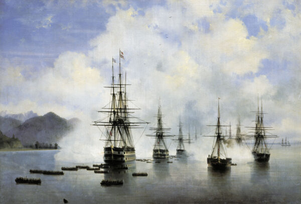 Landing at Subashi by Ivan Aivazovsky, hand-painted oil painting reproduction