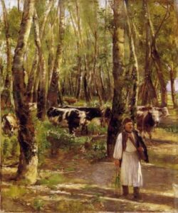 Lights in the Grove by Gyula Aggházy, hand-painted oil painting reproduction
