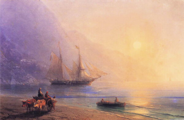 Loading Provisions off the Crimean Coast by Ivan Aivazovsky, hand-painted oil painting reproduction