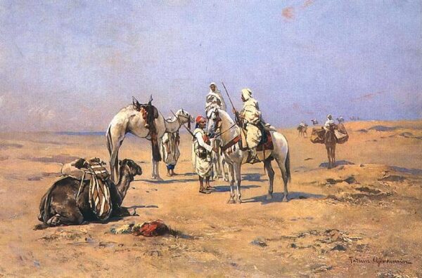 Meeting in the Wilderness by Tadeusz Ajdukiewicz, hand-painted oil painting reproduction