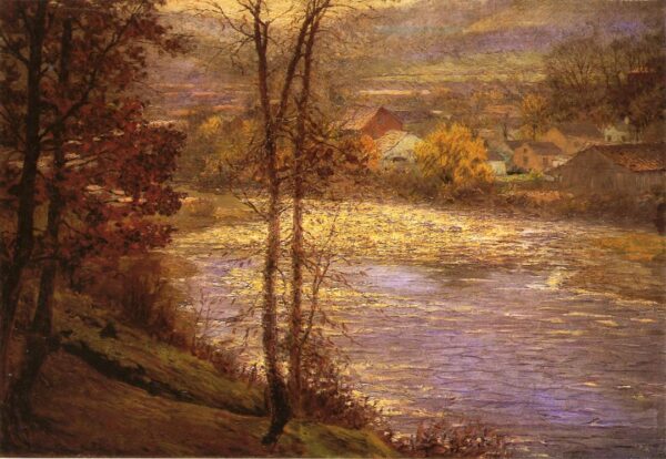 Morning-on-the-Whitewater-1901 by John Ottis Adams, hand-painted oil painting reproduction