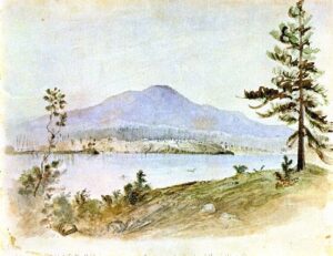 Nanaimo from Douglas Island Gallows Point by James Madison Alden, hand-painted oil painting reproduction