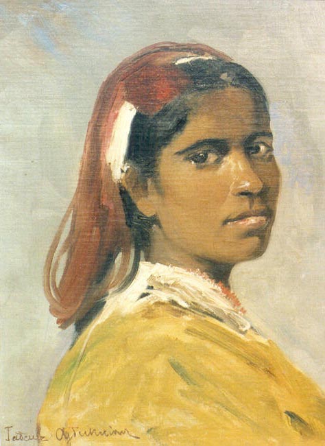 Nubijka by Tadeusz Ajdukiewicz, hand-painted oil reproduction