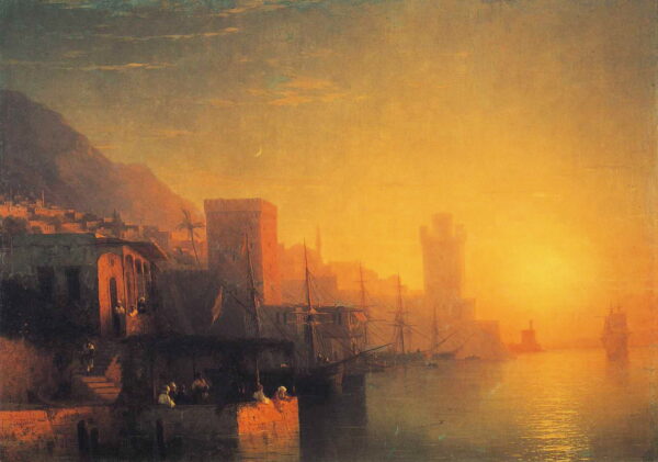 On The Island Of Rhodes by Ivan Aivazovsky, hand-painted oil painting reproduction