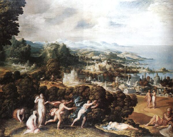 Orpheus And Eurydice by Niccolo dell Abbate, hand-painted oil painting reproduction