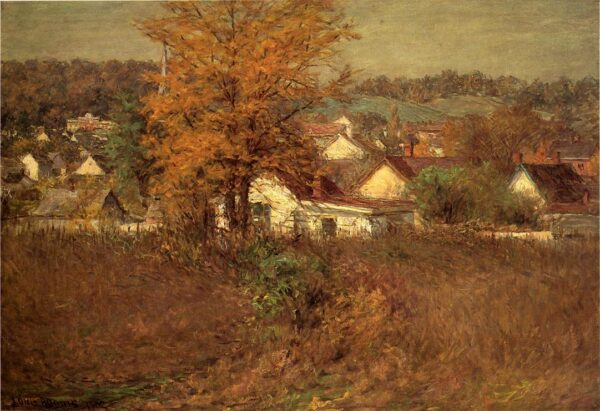 Our-Village-1902 by John Ottis Adams, hand-painted oil painting reproduction