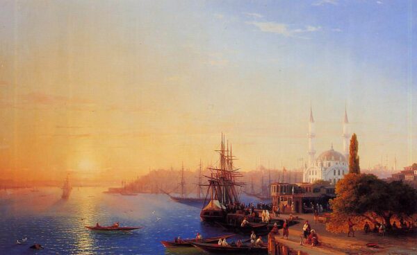 Panorama of Constantinopole by Ivan Aivazovsky, hand-painted oil painting reproduction