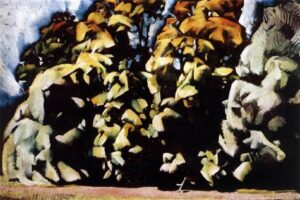 Park by Vilmos Aba-Novák, hand-painted oil painting reproduction