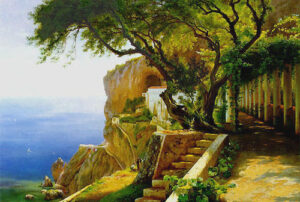 Pergola in Amalfi II by Carl Fredrik Aagard, hand-painted oil painting reproduction