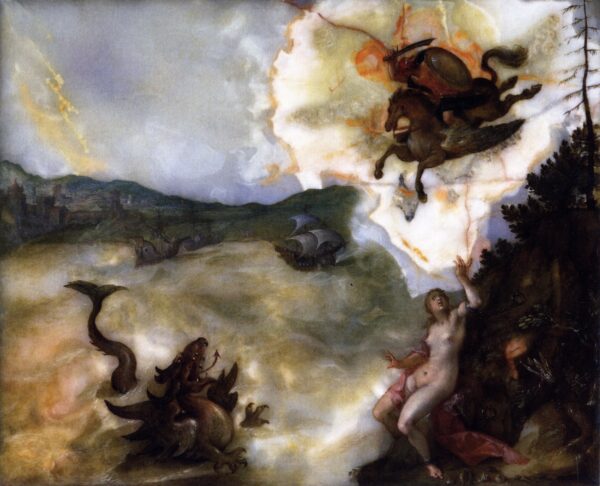Perseus and Andromeda by Hans von Aachen, hand-painted oil painting reproduction