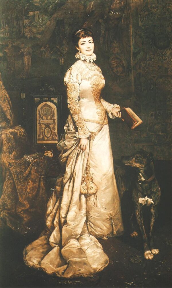 Portrait of Helena Modrzejewska by Tadeusz Ajdukiewicz, hand-painted oil painting reproduction