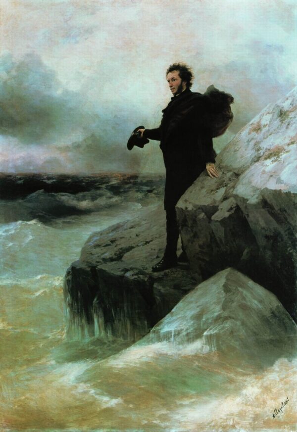 Pushkin’s Farewell To The Sea by Ivan Aivazovsky, hand-painted oil painting reproduction