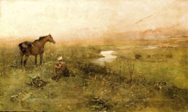 Puszta by Tadeusz Ajdukiewicz, hand-painted oil painting reproduction