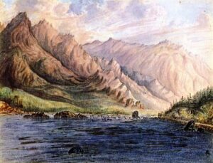Rapids Columbia River by James Madison Alden, hand-painted oil painting reproduction