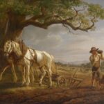Rast der Bauern am Feld 1818 by Albrecht Adam, hand-painted oil painting reproduction