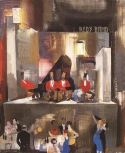 Red’s Band c 1930 by Vilmos Aba-Novák, hand-painted oil painting reproduction