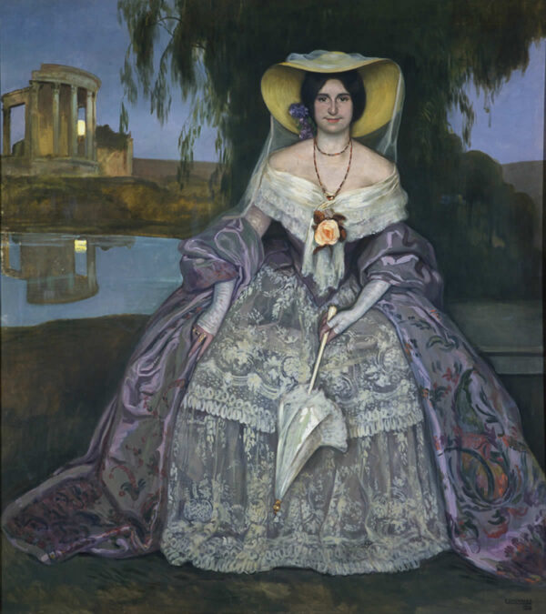 Retratro de mujer by Eduardo Chicharro Aguera, hand-painted oil painting reproduction