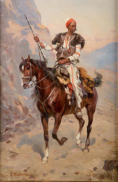 Rider by Tadeusz Ajdukiewicz, hand-painted oil reproduction