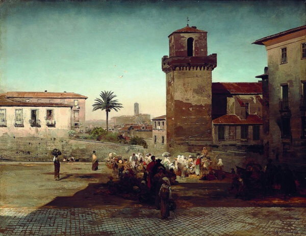 San Pietro in Vincoli by Oswald Achenbach, hand-painted oil painting reproduction