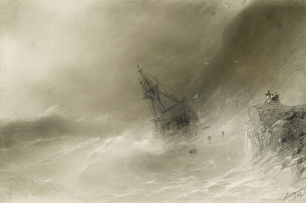 Shipwreck b by Ivan Aivazovsky, hand-painted oil painting reproduction