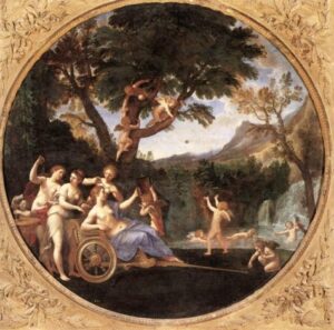 Spring (Venus at her Toilet) by Francesco Albani, hand-painted oil painting reproduction
