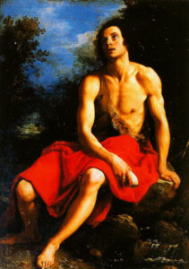 St John the Baptist in the Desert by Cristofano Allori, hand-painted oil painting reproduction