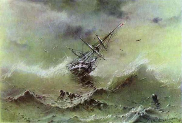Storm by Ivan Aivazovsky, hand-painted oil painting reproduction