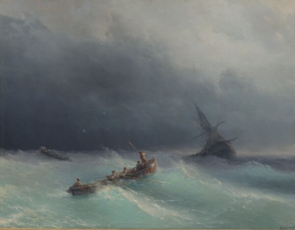 Storm at Sea by Ivan Aivazovsky, hand-painted oil painting reproduction