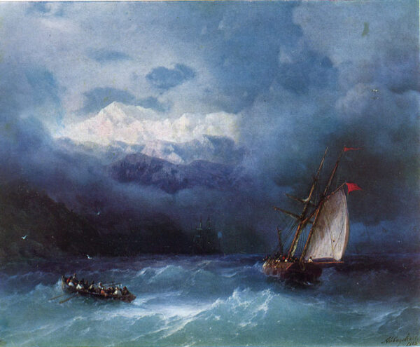 Stormy Sea by Ivan Aivazovsky, hand-painted oil painting reproduction