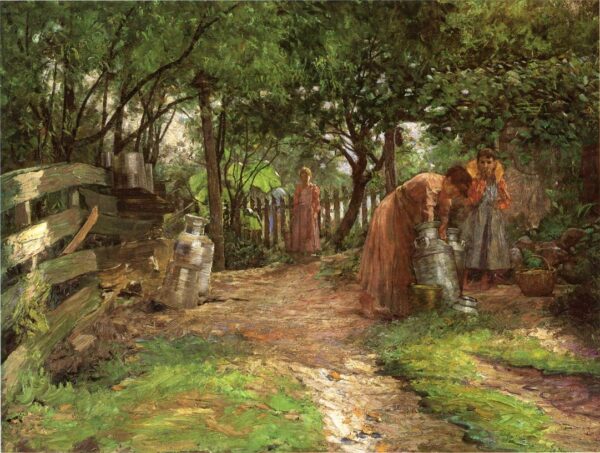The-Farm-Prarie-Dell-1894 by John Ottis Adams, hand-painted oil painting reproduction