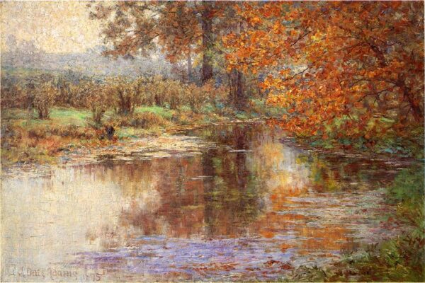 The-Glimmerglass-of-the-Mississinewa-1895 by John Ottis Adams, hand-painted oil painting reproduction