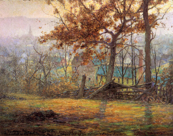 The-Old-Mills-of-Brookville-1900-1902 by John Ottis Adams, hand-painted oil painting reproduction
