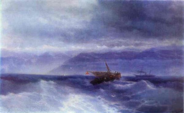 The Caucasian Range From The Sea by Ivan Aivazovsky, hand-painted oil painting reproduction