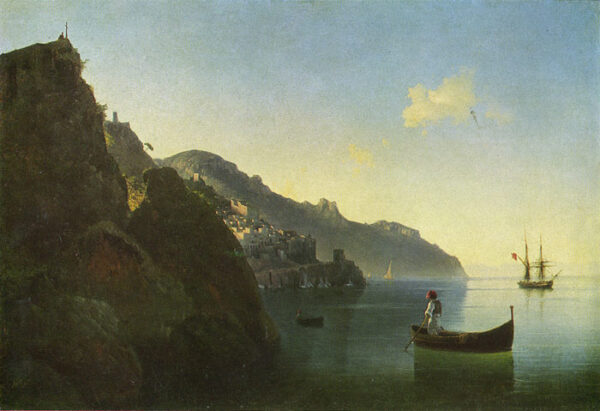 The Coast At Amalfi by Ivan Aivazovsky, hand-painted oil painting reproduction