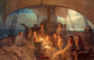 The Emigrant Ship by John Absolon, hand-painted oil painting reproduction