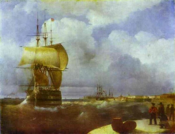 The Great Roads At Kronstadt by Ivan Aivazovsky, hand-painted oil painting reproduction