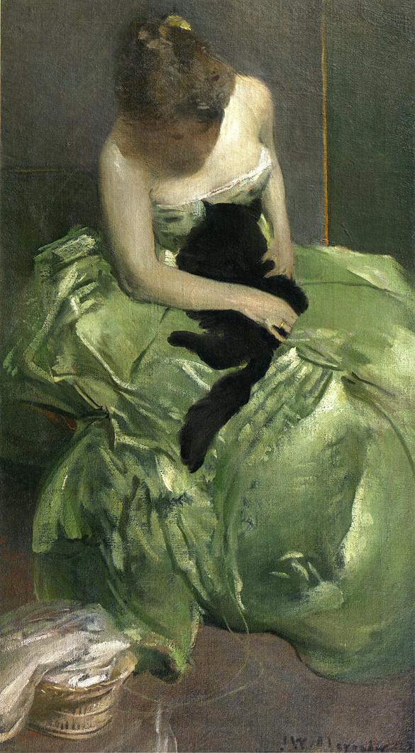 The Green Dress by John White Alexander, hand-painted oil reproduction