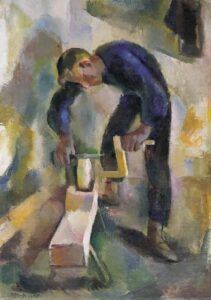 The Grinder by Vilmos Aba-Novák, hand-painted oil painting reproduction