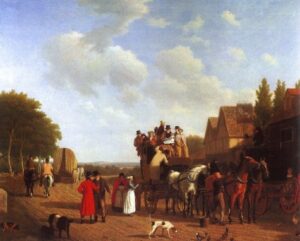 The Last Stage on the Portsmouth Road by Jacques Laurent Agasse, hand-painted oil painting reproduction