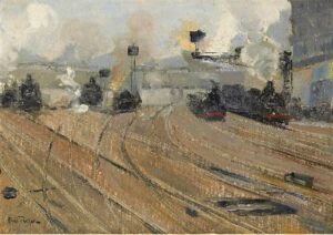 The Station of St Lazare by Louis Abel-Truchet, hand-painted oil painting reproduction