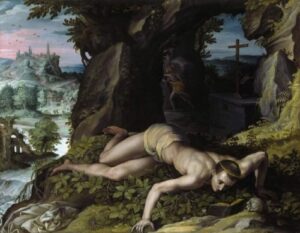 The Temptation of St Benedict by Alessandro Allori, hand-painted oil painting reproduction