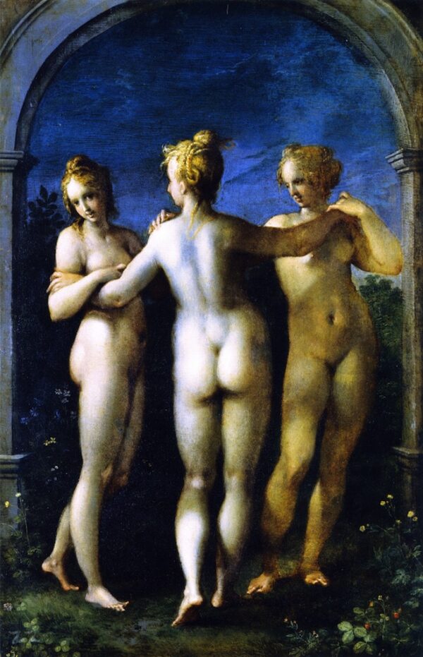 The Three Graces by Hans von Aachen, hand-painted oil painting reproduction