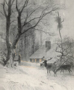 The Wild Deer by Carl Fredrik Aagard, hand-painted oil painting reproduction
