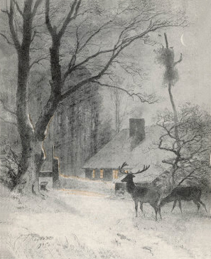 The Wild Deer by Carl Frederik Aagaard, hand-painted oil reproduction