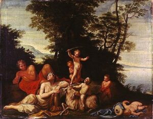 The Young Bacchus by Francesco Albani, hand-painted oil painting reproduction