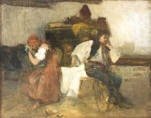 To be Angry with You by Gyula Aggházy, hand-painted oil painting reproduction